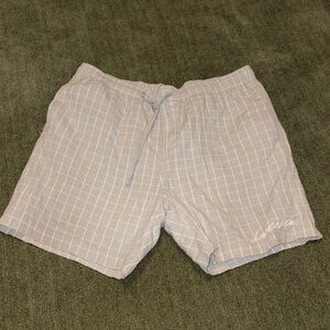 Light Blue Checkered Shorts
